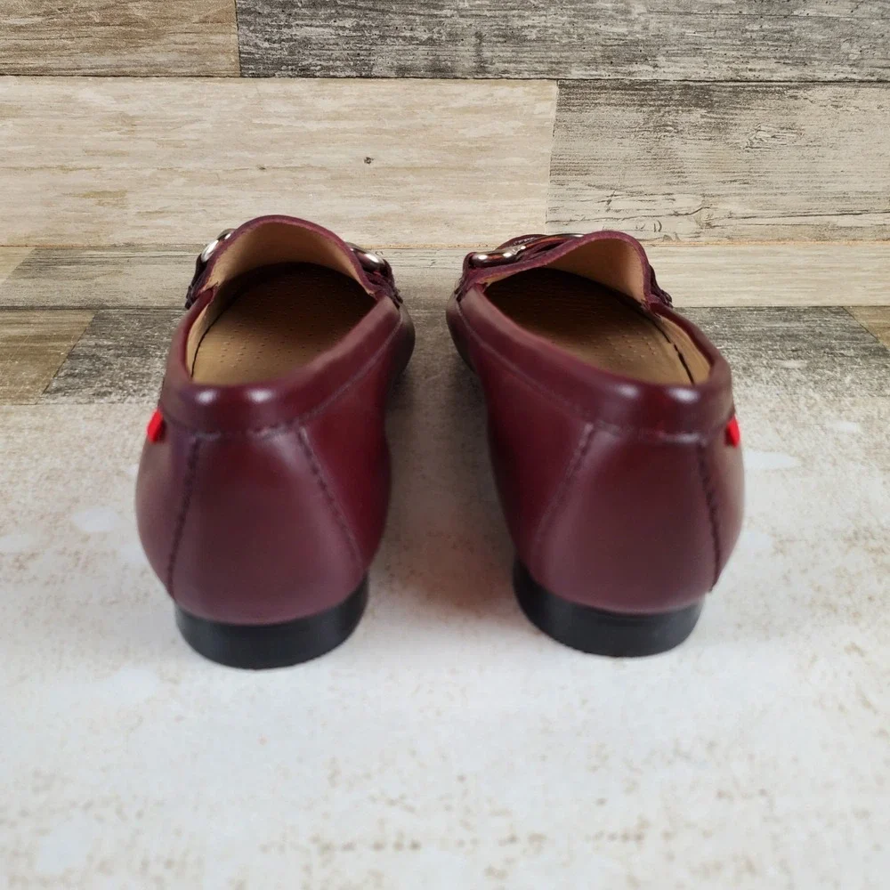 Marc Joseph New York Grand Street Womens Loafer Shoes Sz 6 Burgundy Leather